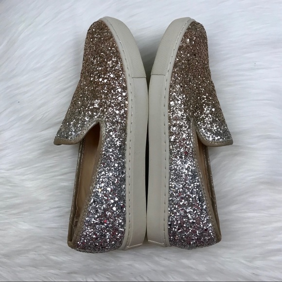 Betsey Johnson Eve Gold Glitter Sneaker Size 9 EUC - Picture 3 of 8